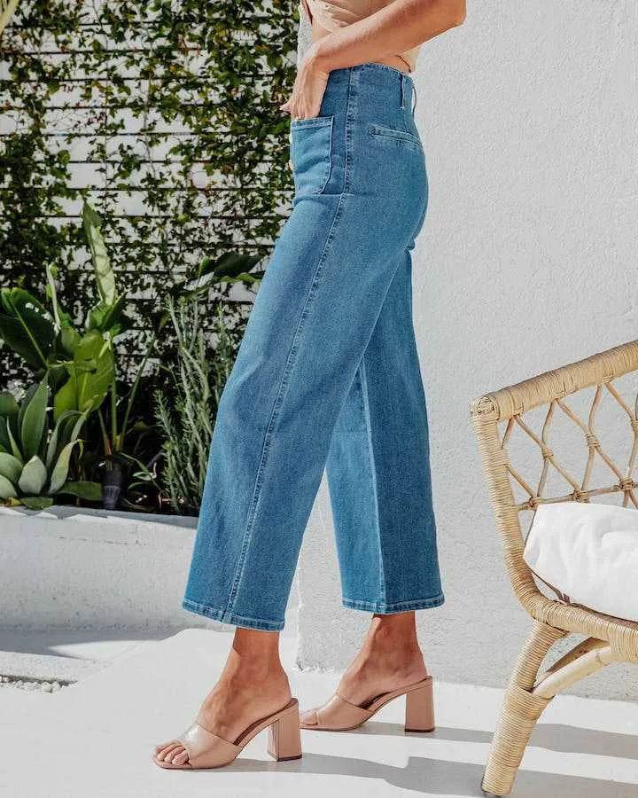 Button Fly Cropped Jeans with Pockets Dusty Blue Trendsi e0272276-5f9c-485c-b049-05924f06559d-Max
