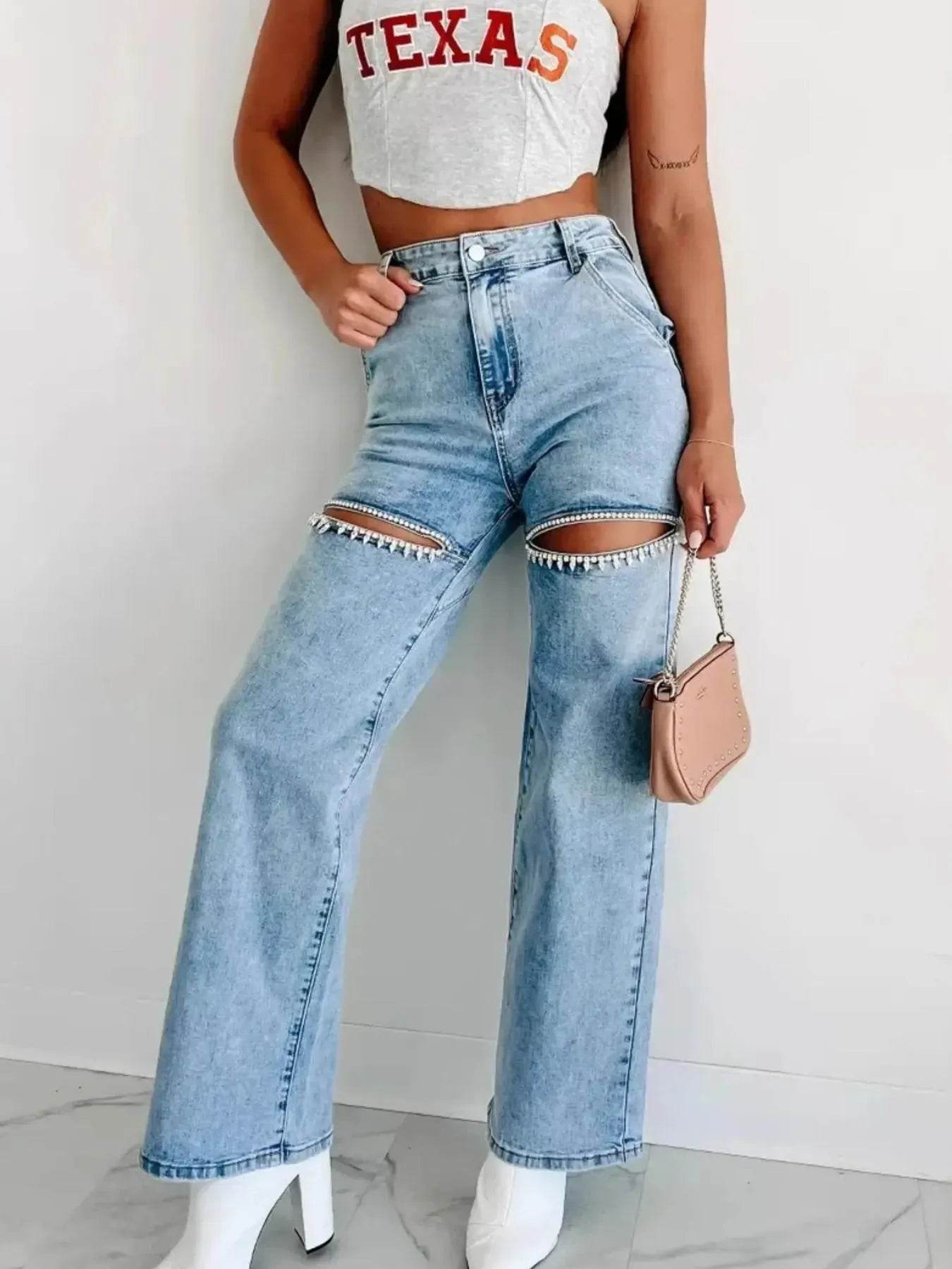 High Waist Cut-Out Wide Leg Jeans Trendsi e04112c3-7221-469a-93e4-aed5d1c75e8f-Max-Origin