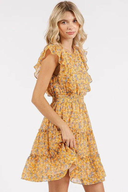 Mittoshop Ditsy Floral Print Ruffle Chiffon Mini Dress Trendsi e071c878-86c9-4367-b75b-a44439d752e9-Max
