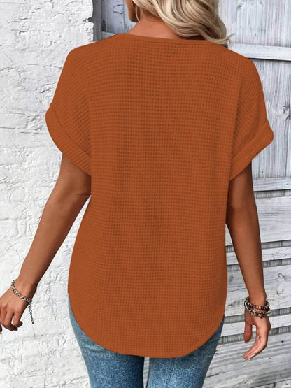 Crochet Lace Short Sleeve Casual T-Shirt Trendsi e0741797-b945-438b-9aed-4ffca985726b-Max-Origin
