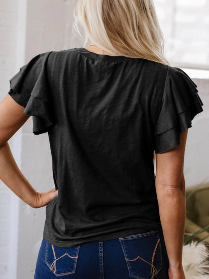 Ruffle Sleeve Round Neck Top Trendsi e08ab8ab-3357-43c4-9efe-27b0c0ae6d9e-Max-Origin
