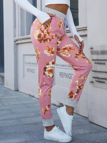 Floral Print Slim Fit Long Pants Trendsi e0c8a59acf7d4f52b98c7c2b7588dfe7-Max
