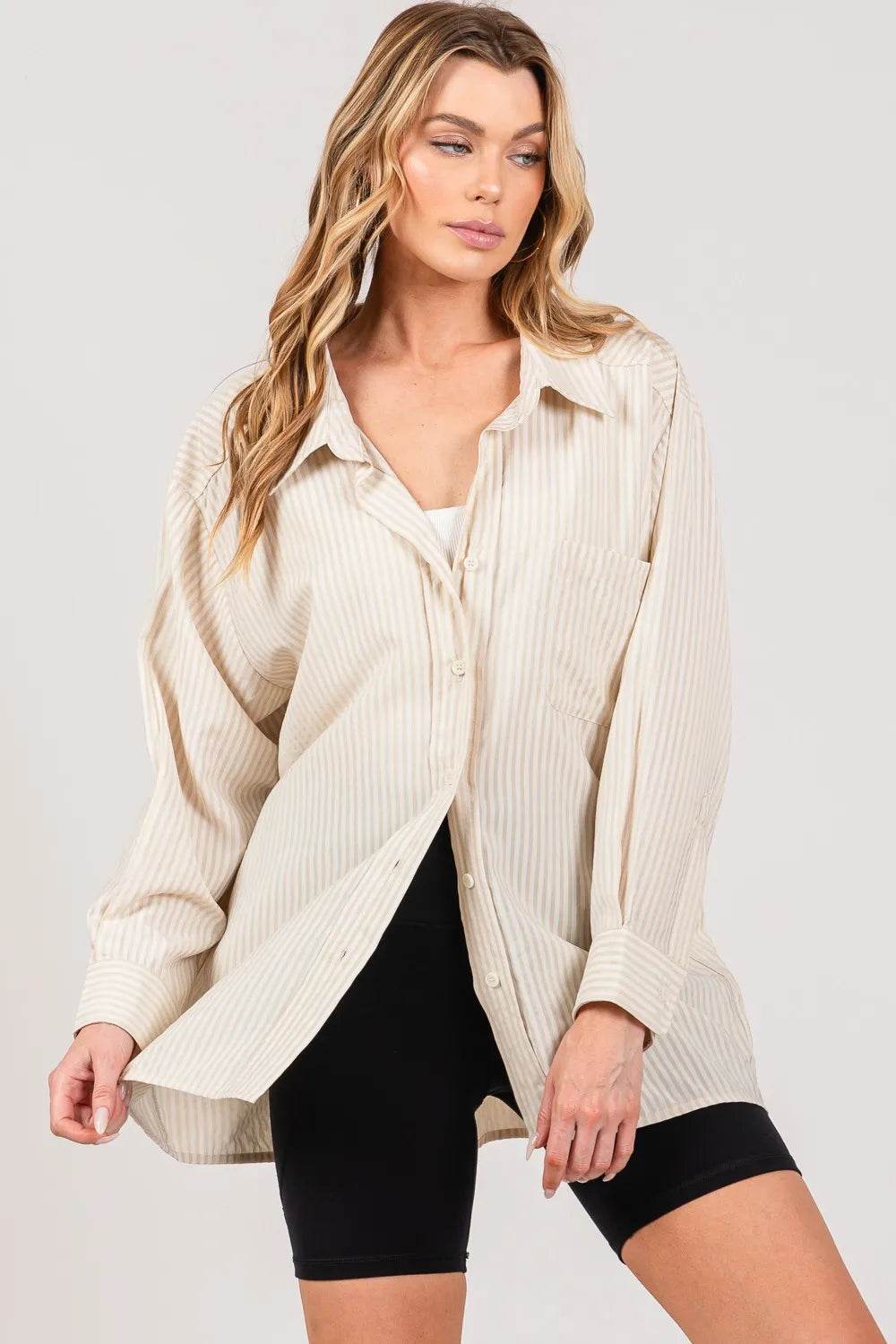 SAGE + FIG Striped Button Up Long Sleeve Shirt Trendsi e1141365-0f03-4f86-8c0a-f67ae7bfa026-Max