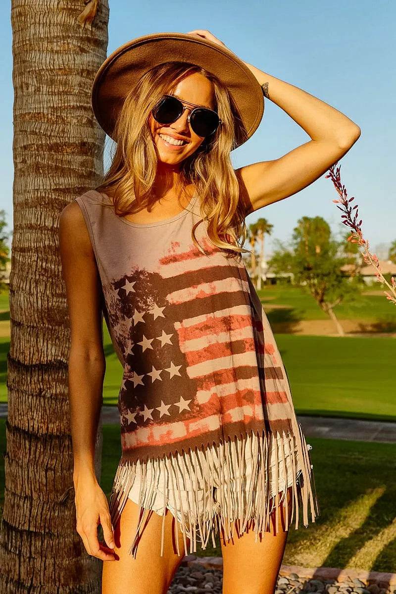 BiBi American Flag Print Knit Sleeveless Top Trendsi e162834db8f34141ae84a7b9988a4e21-Max-Origin
