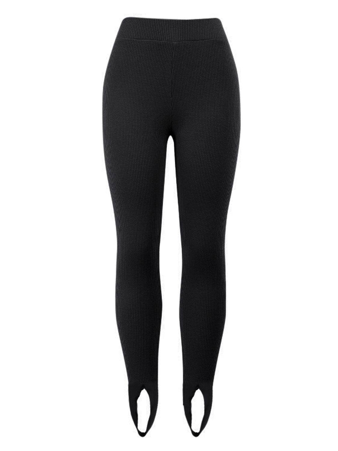 Ribbed Mid Waist Leggings Trendsi e1980f60cf574c08924dec586bd6e68b-Max