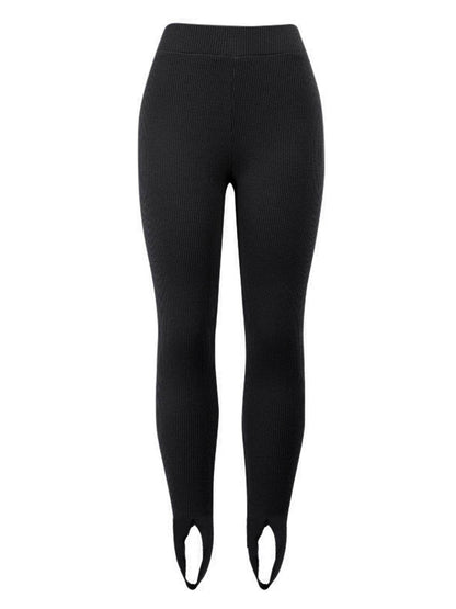 Ribbed Mid Waist Leggings Trendsi e1980f60cf574c08924dec586bd6e68b-Max