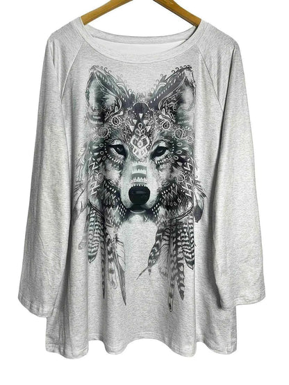 Bohemian Wolf Print Long Sleeve T-Shirt Trendsi e1a47fc305ed4984b4c29fa864137ef4-Max-Origin