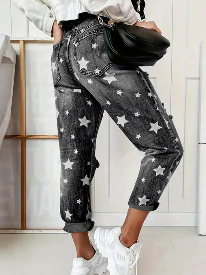 Star Print Distressed High Waist Boyfriend Jeans Trendsi e1c095ae634c44709c0d3cf8c671b3bf-Max-Origin
