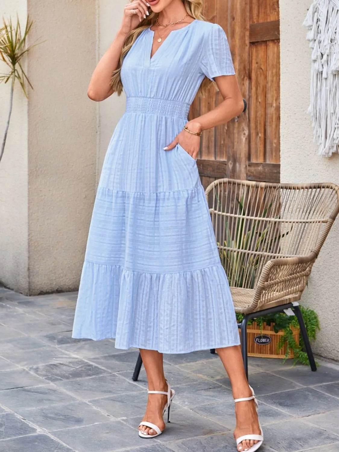 Tiered Notched Short Sleeve Dress Trendsi e1d65a28-9b44-4ef3-9cfd-cc8db4f31617-Max-Origin