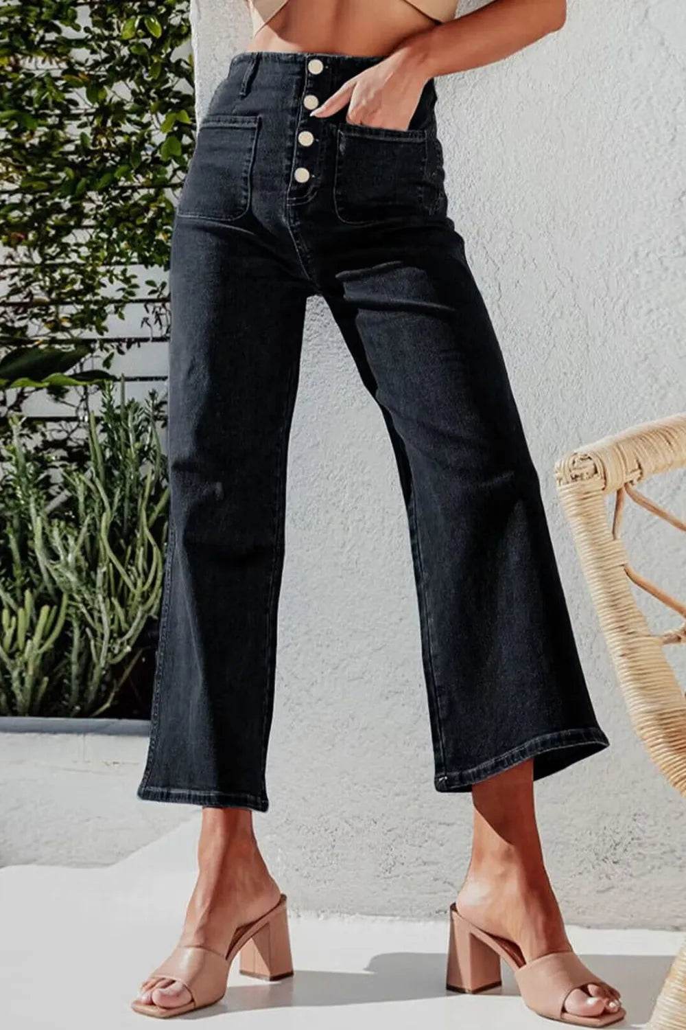 Button Fly Cropped Wide Leg Jeans Trendsi e27822bf-bf2a-49c1-af8c-b5545c4548db-Max