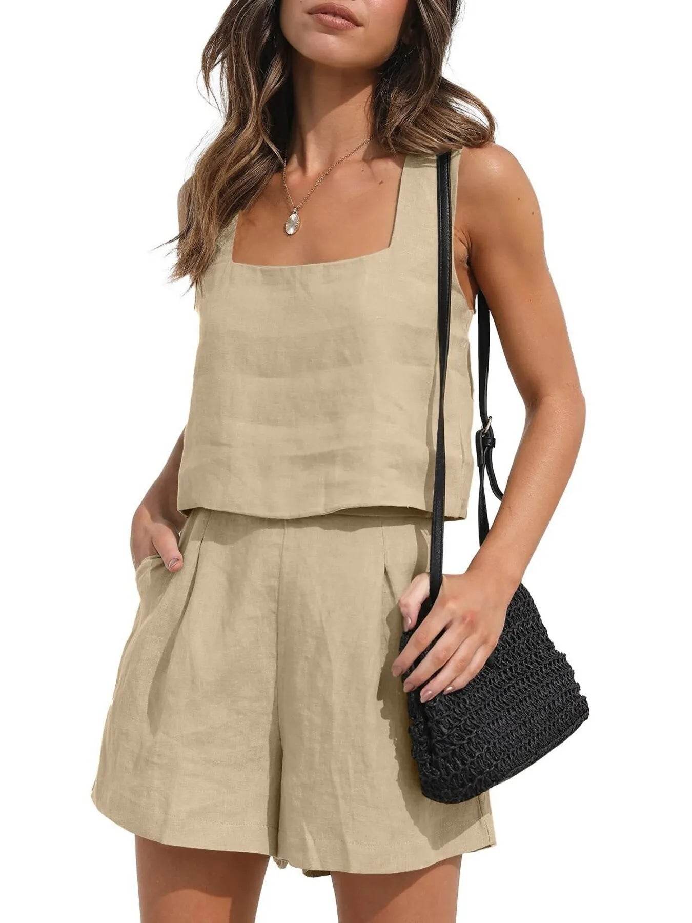 Square Neck Tank and Shorts Set Light Brown Trendsi e28c142de8b740f2b499bb5a14ffeb25-Max-Origin