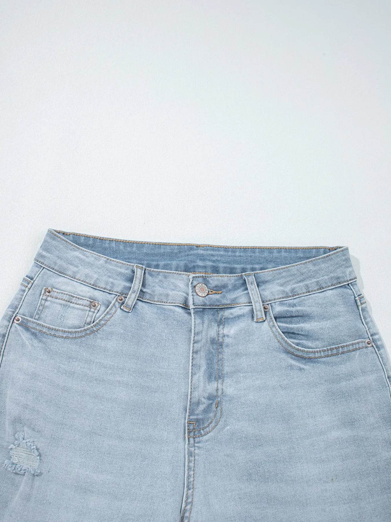 Mid Rise Ankle-Length Distressed Skinny Jeans Trendsi e29b1499abdf428aa55b13ce1c844beb-Max-Origin