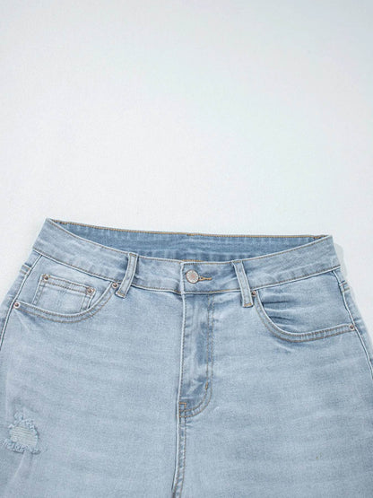 Mid Rise Ankle-Length Distressed Skinny Jeans Trendsi e29b1499abdf428aa55b13ce1c844beb-Max-Origin