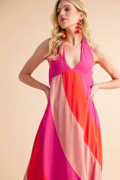 Aemi+Co Color Block Sleeveless Maxi Dress Trendsi e2a7f0175bed4796b0024ccb7e8b65ce-Max-Origin