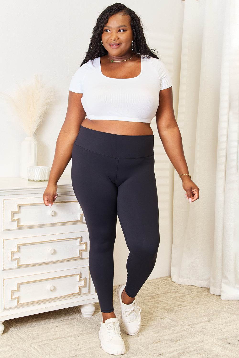 Double Take Wide Waistband Sports Leggings Trendsi e2bdf1891af749f5af59b4714c0b9569-Max