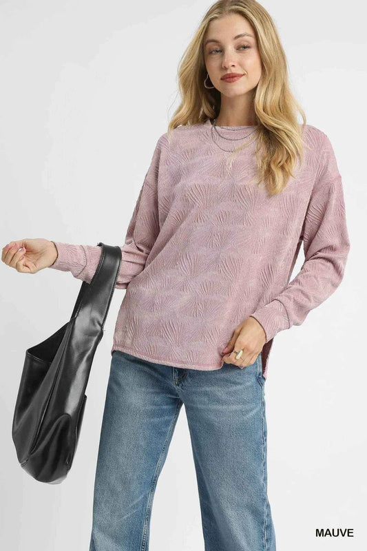 Umgee Textured Knit Long Sleeve Top MAUVE Trendsi e30a682f-452c-49d4-92bd-c13cafc20ef8-Max-Origin