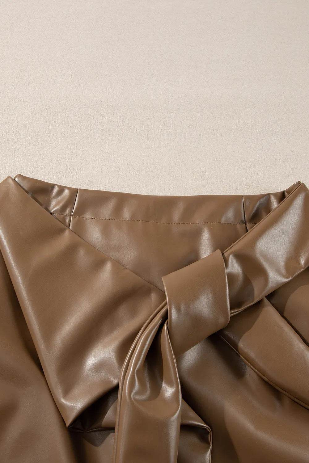 Bowknot Elastic Waist Mini Skirt Trendsi e31579aeabed496a8342adc0484a07cd-Max