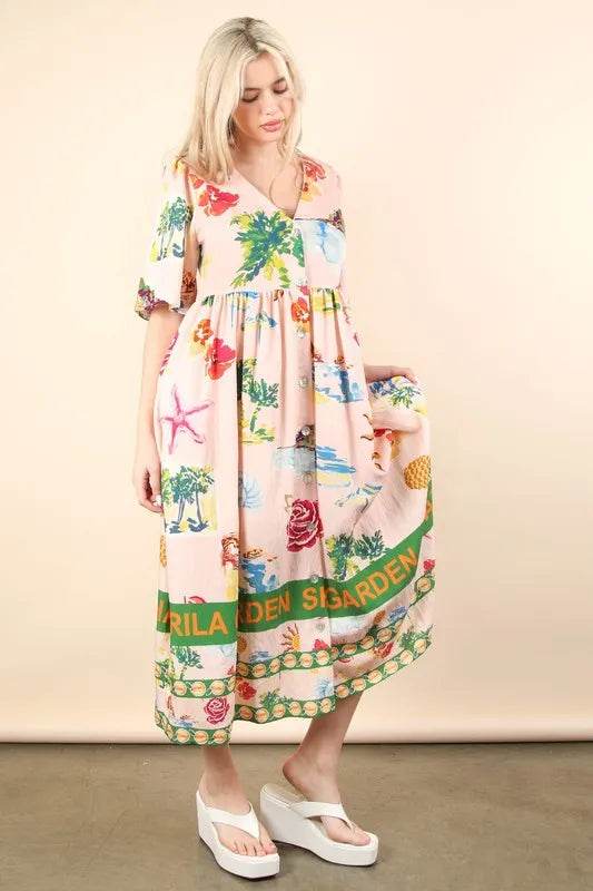 VERY J Button Down Printed Midi Dress Blush Mix Trendsi e31a2cd6162b4003a16f7ba5ecec5f4d-Max-Origin