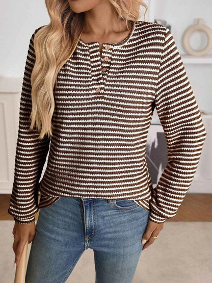 Striped Button Detail Long Sleeve Top Trendsi e35c4e30c5ce4e70a4c357383b4f91e0-Max-Origin
