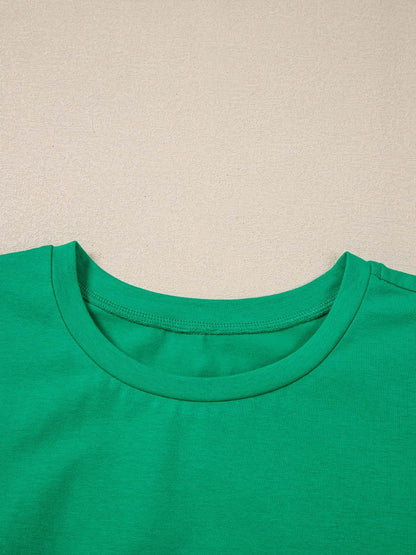 Ruffled Sleeve Slim Fit Crew Neck Top Trendsi e36deb40c2fc4a2596204d5082634a6f-Max-Origin
