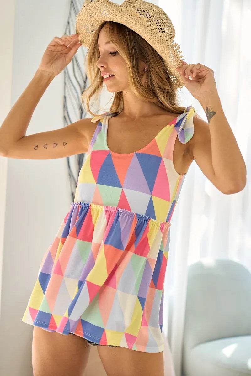 BiBi Multi Color Block Brushed Tied Ribbon Shoulder Top Trendsi e37be629da01406b8e72d776f1d3e0f4-Max-Origin