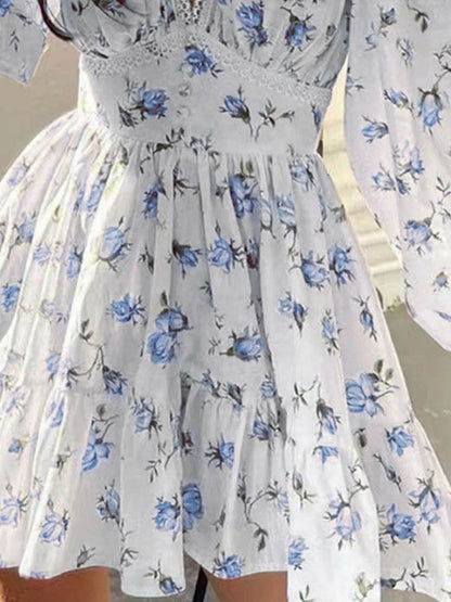 Lace Detail V-Neck Balloon Sleeve Dress Trendsi e38a21d2-a276-479f-89b5-671235737fa9-Max-Origin