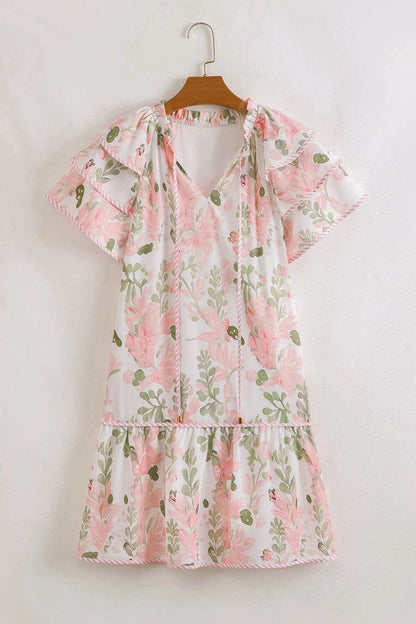 Floral Contrast Edge Layered Short Sleeve Mini Dress Trendsi e3a6d9d4-6af5-41f1-9e66-2641ab339705-Max-Origin