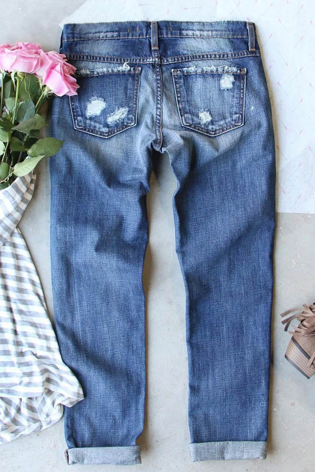 Distressed Sequin Pumpkin Jeans Trendsi e3e05f78-8878-41bb-af64-77ff7f7dda54-Max