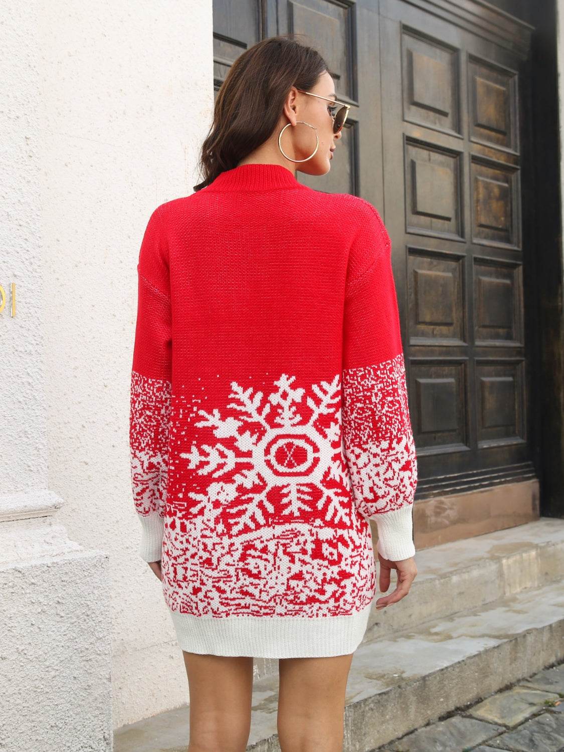 Snowflake Pattern Sweater Dress Trendsi e3fc958815414db7901849169be46086-Max