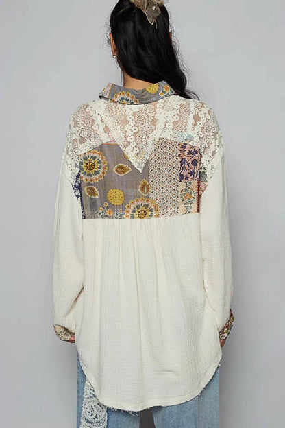 POL Lace Patchwork Floral Trim Long Sleeve Shirt Trendsi e40e3a4e-bf1f-48ec-8c40-5dab2f1c38c8-Max-Origin