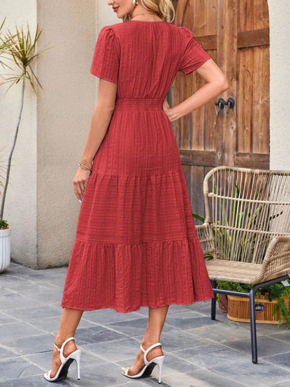 Tiered Notched Short Sleeve Dress Trendsi e427bb61-ea12-4250-84ca-da3d7f584bfd-Max-Origin