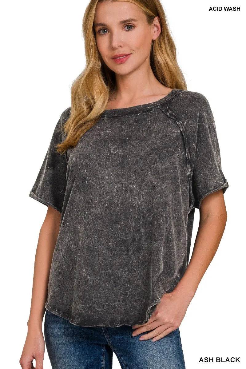 Zenana Back Patch Crinkle Washed Raglan Sleeve T-Shirts ASH BLACK Trendsi e43c67ec451242b5b2e1e1549f08c9e6-Max-Origin