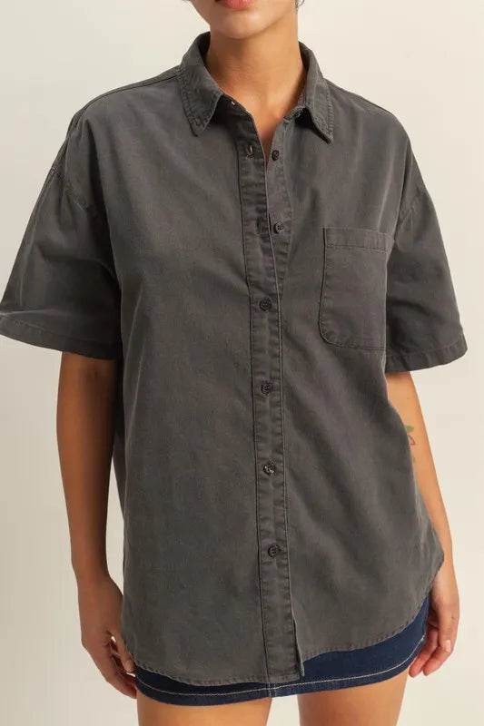 HYFVE Short Sleeve Button Down Oversized Shirt Trendsi e469229b7c3a40f0a14ff30f55759268-Max-Origin