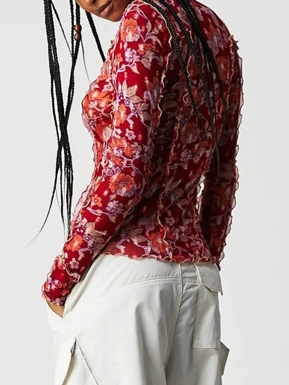 Floral Print Mock Neck Long Sleeve Top Trendsi e48ee3b2-44d2-4caa-9408-1b27ec44d9b0-Max-Origin