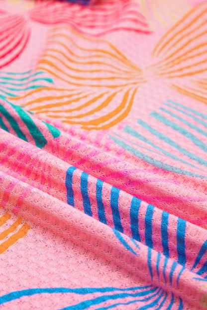 Printed Waffle Knit Oversized T-Shirt Trendsi e4916371-0389-48ba-87e1-31bca89e0470-Max-Origin