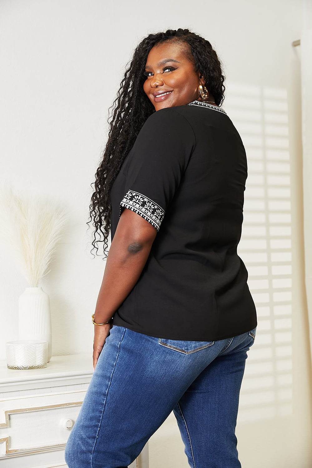Double Take Embroidered Notched Neck Top Trendsi e4ad28c35b8d4570b4770dcec6274f13-Max