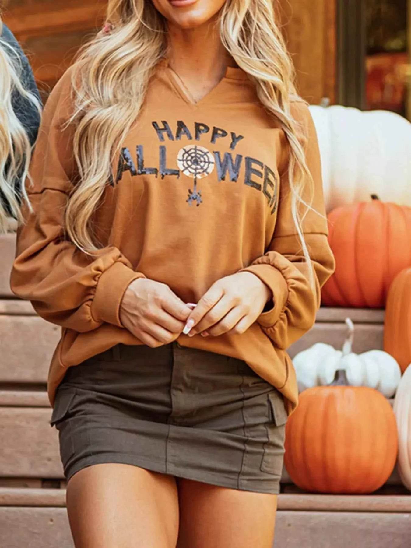 Happy Halloween Graphic Notched Long Sleeve Loose Top Trendsi e4d379bb-6d82-402b-b8fb-62dcca3aad0d-Max-Origin