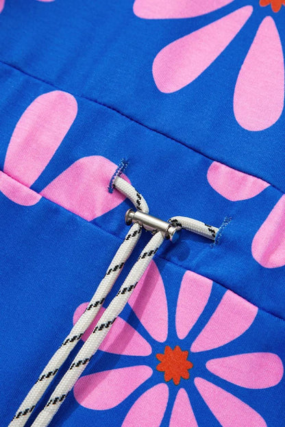 Floral Print Zip Collar Drawstring Summer Mini Dress Trendsi e4edd584-33cd-423f-af99-a4c296b9625e-Max-Origin
