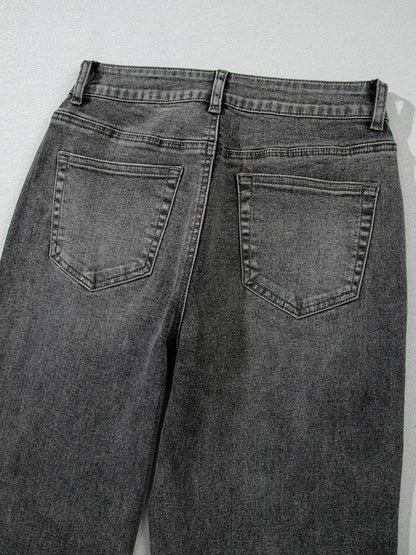 Raw Hem Unique Cuffs Straight High Rise Loose Jeans Trendsi e50f212919dd43a6b157aec6d80e167c-Max-Origin