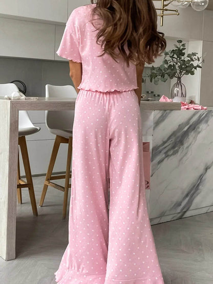 Polka Dot Round Neck Top and Pants Lounge Set Pink Trendsi e51e8168-216e-4706-886e-e6ac6041efca-Max-Origin
