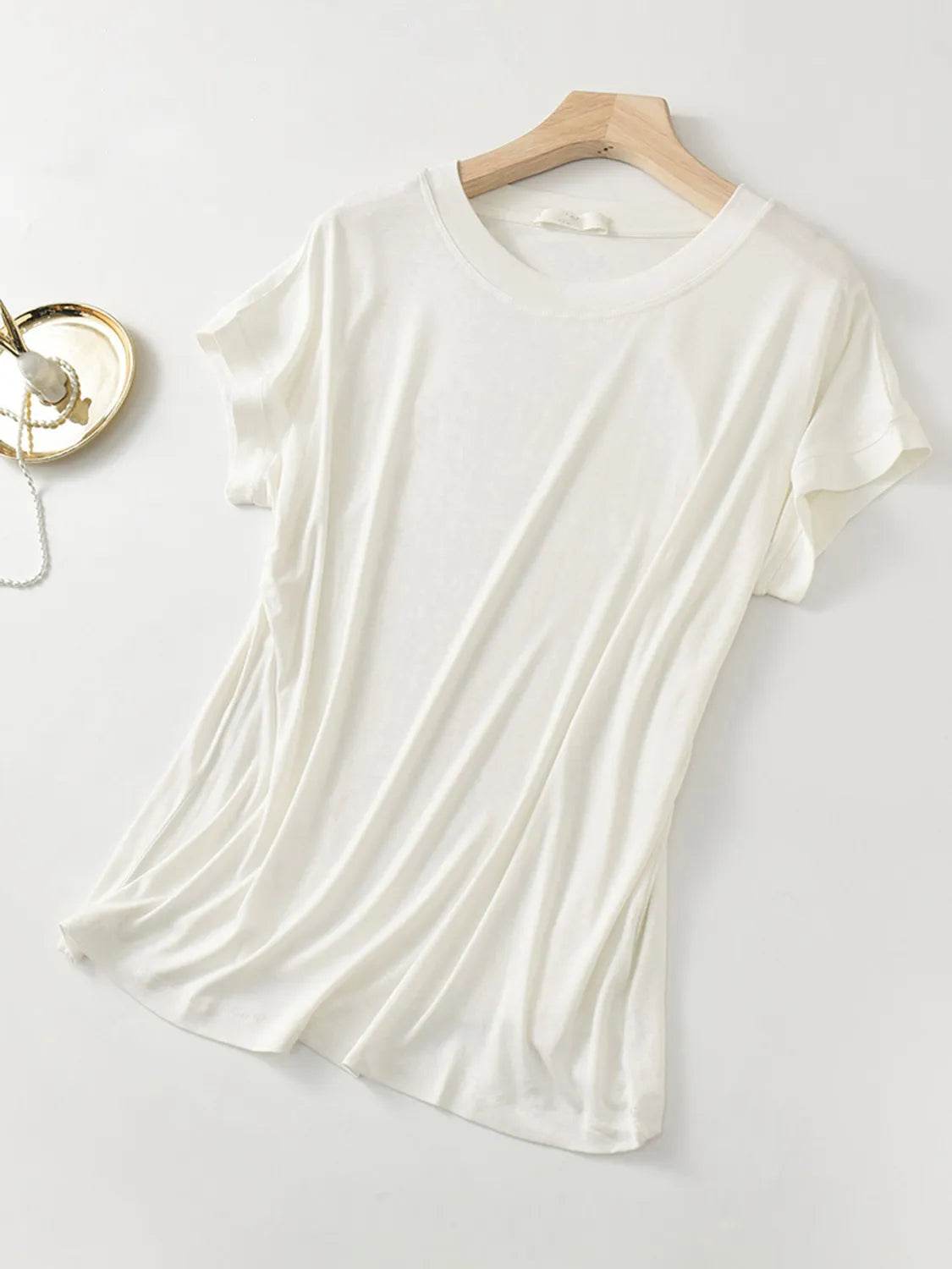 Round Neck Short Sleeve T-Shirt Trendsi e52074a7-e47c-4da5-bad1-818224481aab-Max-Origin