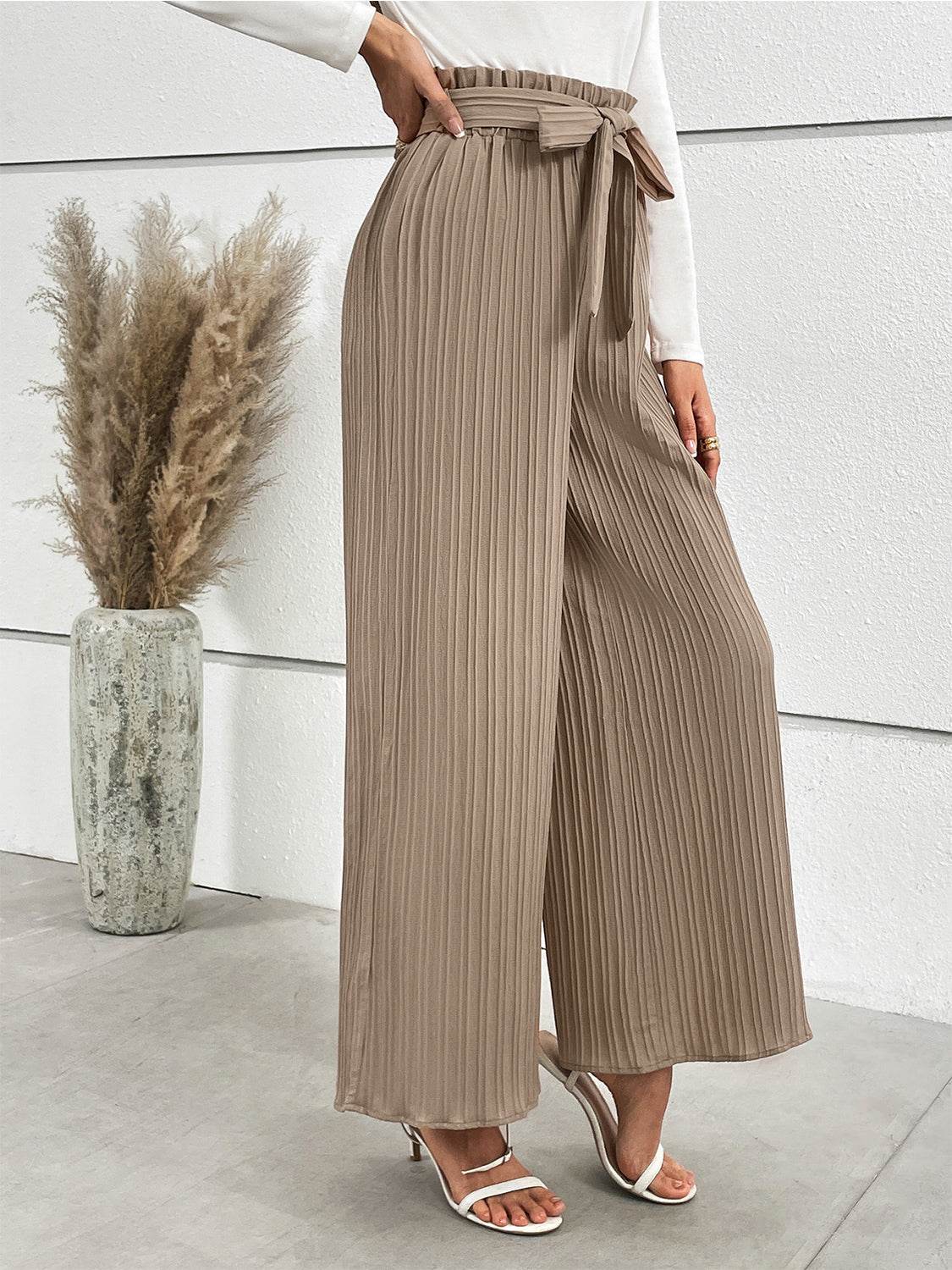 Honey Tied Wide Leg Long Pants Trendsi e5623b80aa474b5a9950a2fde19ec472-Max