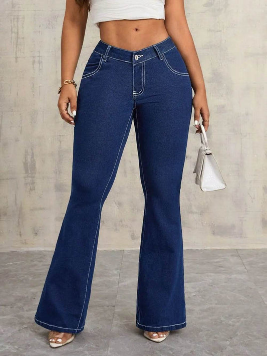 Flare Jeans with Pockets Dark Trendsi e5cb78bf-d646-46ca-ba5e-4b23cb4bb4b8-Max
