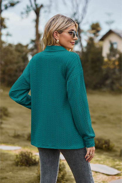 Collared Neck Long Sleeve Blouse Trendsi e61464feb27c4e16bf059245b20d0dad-Max