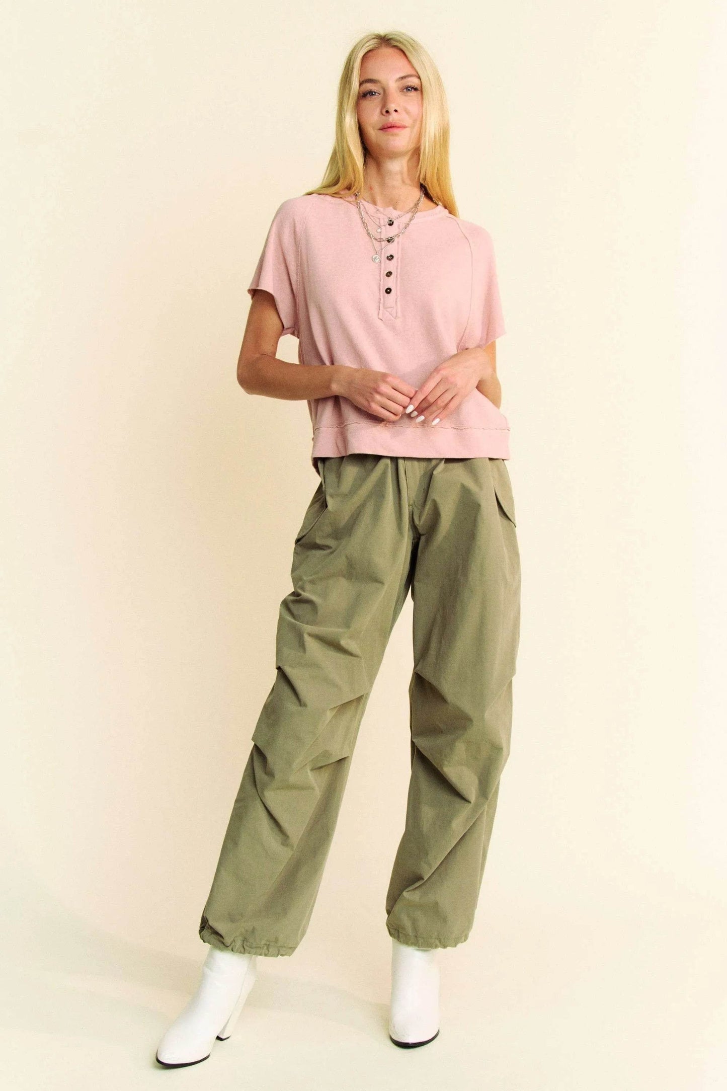 Davi & Dani Breezy Knit Fabric Short Sleeve T-shirt Top Trendsi e619d78ef32e43828465199c38531c98-Max-Origin