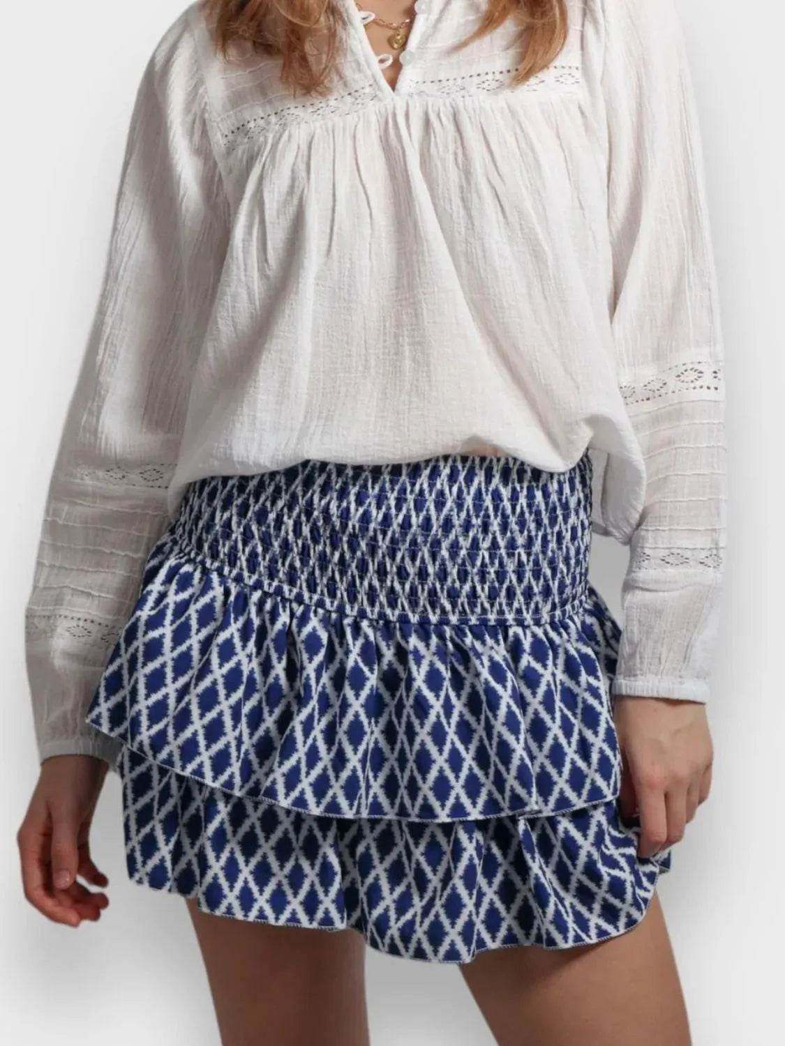 Smocked Wideband Waist Layered Mini Skirt Dark Blue Trendsi e61b33be-faf9-46d2-89d2-6a011cf5393e-Max-Origin