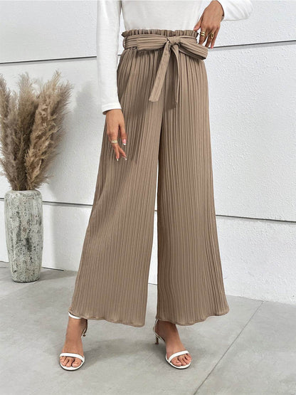 Honey Tied Wide Leg Long Pants Trendsi e6383f6ade684c3394d504c31aafea42-Max