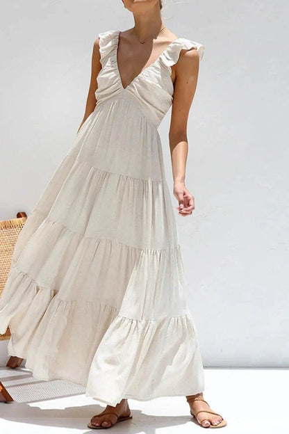 Ruffled V-Neck Tiered Dress Trendsi e64ad3b4-0169-4f45-abf6-92f4a2da13e7-Max-Origin