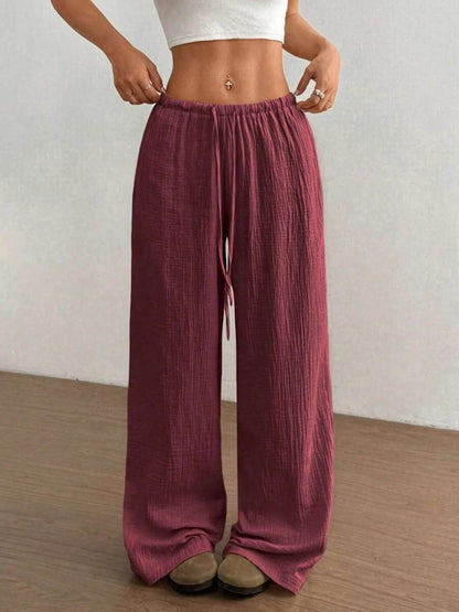 Wide Leg Drawstring Casual Pants Burgundy Trendsi e673028575f840a7a70e5b734807fe1e-Max-Origin