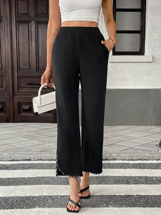 Pearl-Embellished Cropped Wide-Leg Pants Trendsi e69b75fe-55da-4ab8-9e8a-5e2bb0572cb1-Max-Origin
